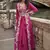 pink chinon silk embroidered palazzo suit