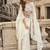 off white chinon silk embroidered palazzo suit
