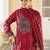 red lawn cotton digital printed dress material
