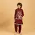maroon viscose silk boys kurta pajama with embroidered jacket for festive wear