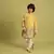 yellow viscose silk thread embroidered boys kurta pajama
