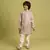 peach viscose silk thread embroidered boys kurta pajama