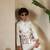 white viscose silk thread embroidered boys kurta set with jacket