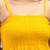 yellow shoulder straps fit & flare midi dress