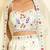 GLAMOROUS WOMEN'S CREAM 3MM SEQUINS AND THREAD EMBROIDERED GEORGETTE FABRIC LEHENGA CHOLI FOR WEDDING