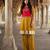 Mustard silk blend embroidered salwar kameez