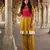 Mustard silk blend embroidered salwar kameez