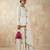 White vichitra silk palazzo set