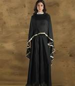 Black vichitra silk cape palazzo set
