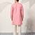 PINK VISCOSE SILK THREAD & SEQUINS EMBROIDERED WORK WEDDING FESTIVAL MARRIAGE PARTY WEAR STRAIGHT MENS KURTA