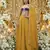 mustard Vichitra Silk Cape Lehenga Set