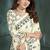 White or foil premium printed saree with blouse