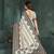 White or foil premium printed saree with blouse
