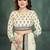 White or foil  printed saree with blouse