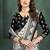 Black or foil premium printed saree with blouse