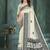 White or foil  printed saree with blouse