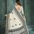 White or foil  printed saree with blouse