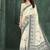 White or foil premium printed saree with blouse
