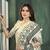White or foil premium printed saree with blouse
