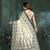 White or foil  printed saree with blouse