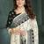 White or foil  printed saree with blouse