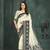 White or foil  printed saree with blouse