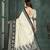 White or foil  printed saree with blouse