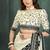 White or foil  printed saree with blouse