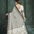 White or foil premium printed saree with blouse