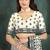 White or foil premium printed saree with blouse