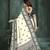 White or foil premium printed saree with blouse