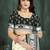 White or foil premium printed saree with blouse