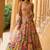 	Multicolor Thread And Sequins Embroidered Georgette Lehenga Dress