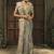 Grey silk blend saree with embroidered jari and cut-dana work