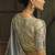 Grey silk blend saree with embroidered jari and cut-dana work