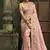 Pink silk blend saree with embroidered zari work