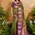 Weaving handloom silk blend olive green contemporary saree