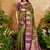 Weaving handloom silk blend olive green saree