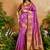 Weaving handloom silk blend magenta contemporary saree
