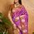 Weaving handloom silk blend magenta contemporary saree