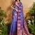 Weaving handloom silk blend violet saree