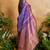 Weaving handloom silk blend violet contemporary saree