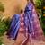Weaving handloom silk blend violet contemporary saree