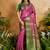 Weaving handloom silk blend magenta pink contemporary saree