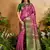 Weaving handloom silk blend magenta pink saree