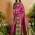 Weaving handloom silk blend magenta pink contemporary saree