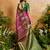 Weaving handloom silk blend magenta pink contemporary saree