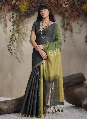multi colour viscose cotton weaving work saree 1