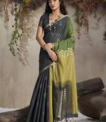 multi colour viscose cotton weaving contemporary saree
