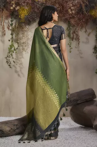 multi colour viscose cotton weaving work saree